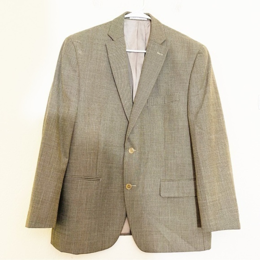 Michael Michael Kors Long Sleeve Houndstooth Suit Blazer Jacket 42S Brown/White